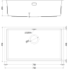 Mexen Trixo évier en acier 1 bac 750 x 440 mm, noir - 6415751000-70