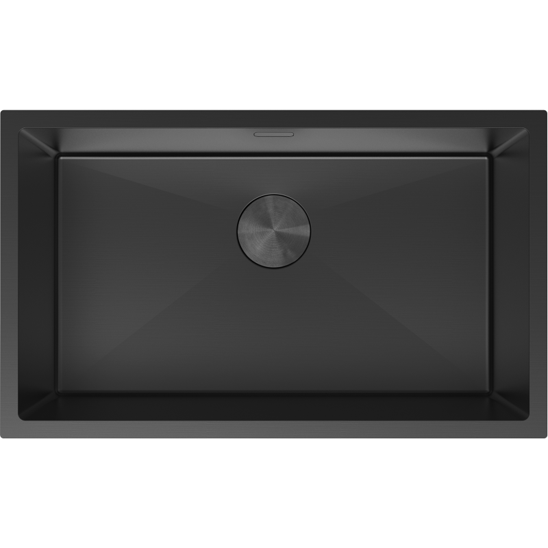 Mexen Trixo évier en acier 1 bac 750 x 440 mm, noir - 6415751000-70