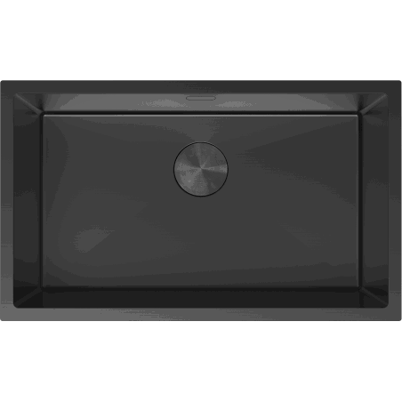 Mexen Trixo évier en acier 1 bac 750 x 440 mm, noir - 6415751000-70