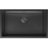 Mexen Trixo évier en acier 1 bac 750 x 440 mm, noir - 6415751000-70