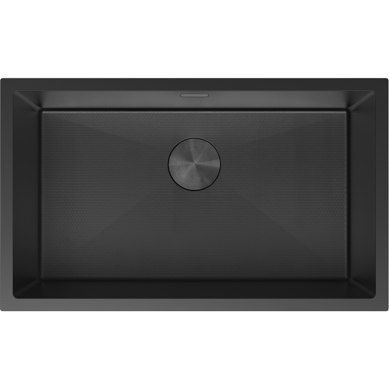 Mexen Trixo évier en acier inoxydable à 1 bac 750 x 440 mm, noir HC - 6415751000-70HC