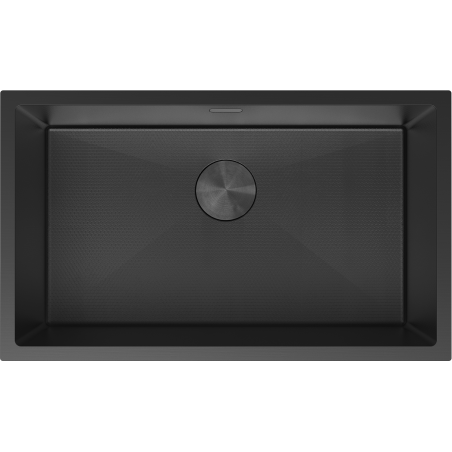 Mexen Trixo évier en acier inoxydable 1 bac 750 x 440 mm, noir HC - 6415751000-70HC