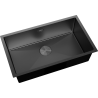 Mexen Trixo évier en acier 1 bac 750 x 440 mm, noir - 6415751000-70