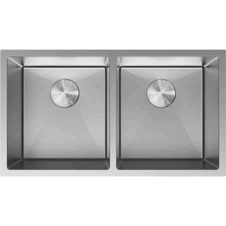 Mexen Binox évier en acier inoxydable à 2 cuves 800 x 450 mm, inox - 6421802000-01