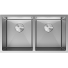 Mexen Binox évier en acier inoxydable 2 bacs 800 x 450 mm, inox - 6421802000-01