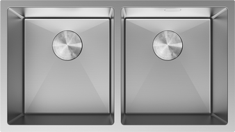 Mexen Binox évier en acier inoxydable 2 bacs 800 x 450 mm, inox - 6421802000-01
