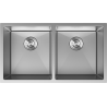 Mexen Binox évier en acier inoxydable 2 bacs 800 x 450 mm, inox - 6421802000-01