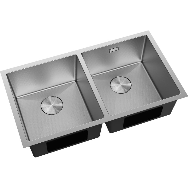 Mexen Binox évier en acier inoxydable à 2 bacs 800 x 450 mm, inox HC - 6421802000-01HC