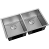 Mexen Binox évier en acier inoxydable à 2 bacs 800 x 450 mm, inox HC - 6421802000-01HC