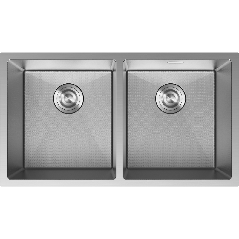 Mexen Binox évier en acier inoxydable à 2 bacs 800 x 450 mm, inox HC - 6421802000-01HC