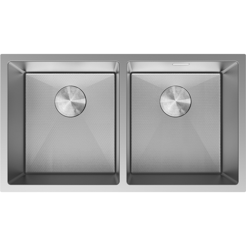 Mexen Binox évier en acier inoxydable à 2 bacs 800 x 450 mm, inox HC - 6421802000-01HC