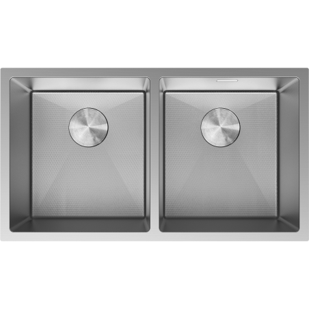 Mexen Binox évier en acier inoxydable à 2 bacs 800 x 450 mm, inox HC - 6421802000-01HC