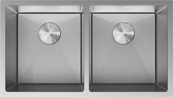 Mexen Binox évier en acier inoxydable à 2 bacs 800 x 450 mm, inox HC - 6421802000-01HC