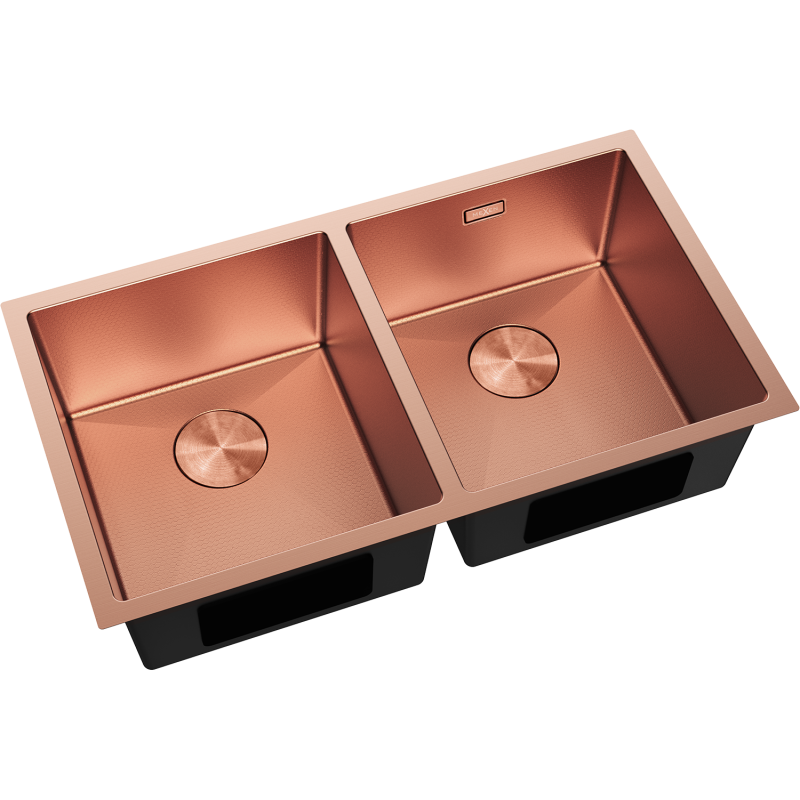 Mexen Binox évier en acier inoxydable 2 cuves 800 x 450 mm, cuivre HC - 6421802000-65HC