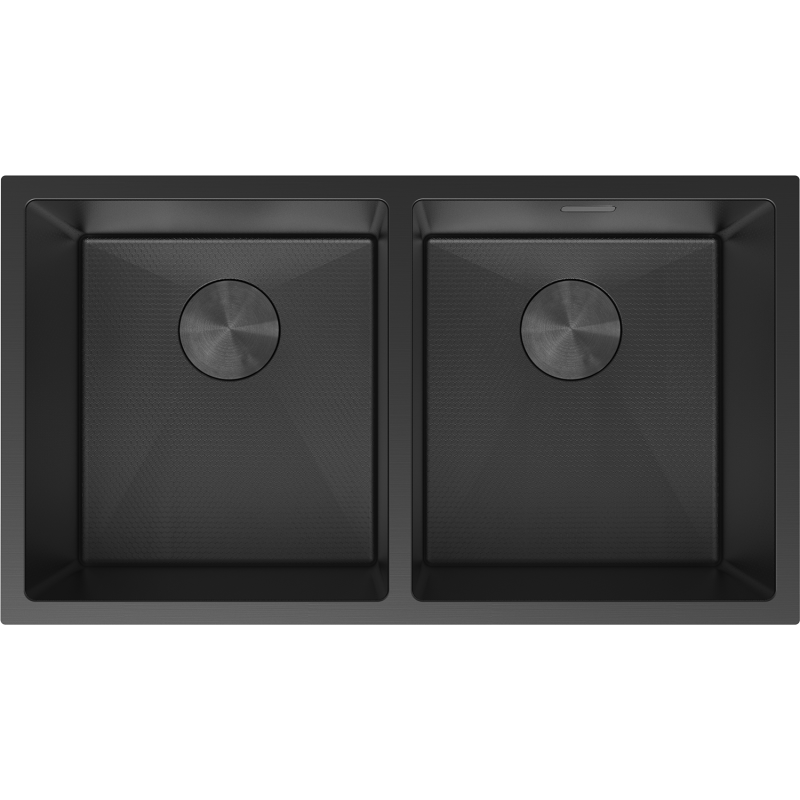 Mexen Binox évier en acier 2 bacs 800 x 450 mm, noir HC - 6421802000-70HC