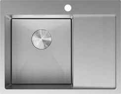 Mexen Exar évier en acier 1 bac avec égouttoir gauche 620 x 480 mm, inox HC - 6431621005L-01HC