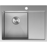Mexen Exar évier en acier 1 bac avec égouttoir gauche 620 x 480 mm, inox HC - 6431621005L-01HC