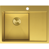 Mexen Exar évier en acier inoxydable 1 bac avec égouttoir gauche 620 x 480 mm, doré HC - 6431621005L-55HC