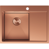 Mexen Exar évier en acier inoxydable 1 bac avec égouttoir à gauche 620 x 480 mm, cuivre - 6431621005L-65