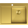 Mexen Exar évier en acier inoxydable 1 bac avec égouttoir droit 620 x 480 mm, doré - 6432621005P-55