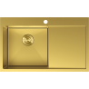 Mexen Exar évier en acier 1 bac avec égouttoir gauche 780 x 480 mm, doré - 6433781010L-55