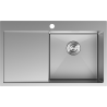 Mexen Exar évier en acier inoxydable 1 bac avec égouttoir à droite 780 x 480 mm, inox - 6434781010P-01