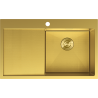 Mexen Exar évier en acier inoxydable 1 bac avec égouttoir à droite 780 x 480 mm, doré HC - 6434781010P-55HC