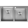 Mexen Xorin évier en acier inoxydable 2 bacs 780 x 450 mm, inox - 6441782000-01