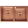 Mexen Xorin évier en acier inoxydable 2 bacs 780 x 450 mm, cuivre - 6441782000-65