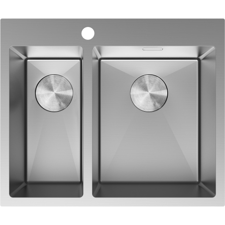 Mexen Flexo évier en acier inoxydable 1,5-bac 610 x 510 mm, inox - 6446611500-01