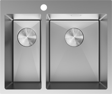 Mexen Flexo évier en acier inoxydable 1,5-bac 610 x 510 mm, inox - 6446611500-01