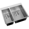 Mexen Flexo évier en acier inoxydable 1,5 bac 610 x 510 mm, inox HC - 6446611500-01HC