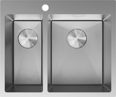 Mexen Flexo évier en acier inoxydable 1,5 bac 610 x 510 mm, inox HC - 6446611500-01HC