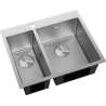 Mexen Flexo évier en acier inoxydable 1,5 bac 610 x 510 mm, inox HC - 6446611500-01HC
