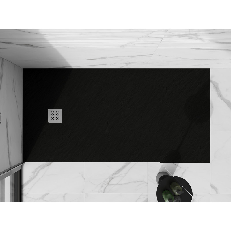 Mexen Stone+ receveur de douche rectangulaire en composite 180 x 80 cm, noir - 44708018