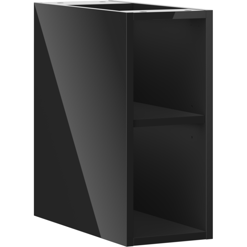 Mexen Box-A meuble ouvert avec étagère 20 cm, noir brillant - 91AX2-0200-470-0-70