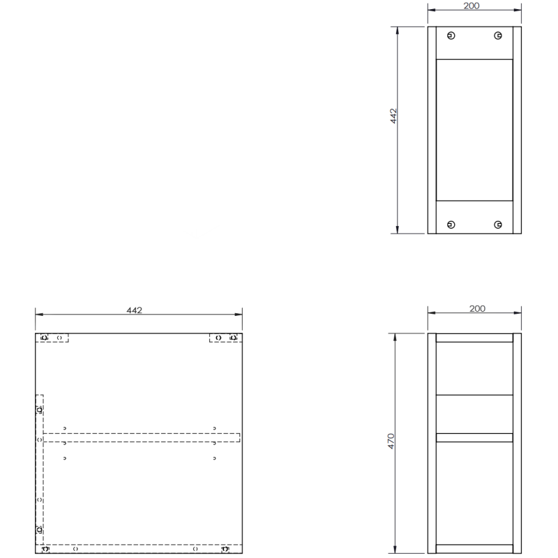 Mexen Box-A armoire ouverte avec étagère 20 cm, chêne - 91AX2-0200-470-0-81