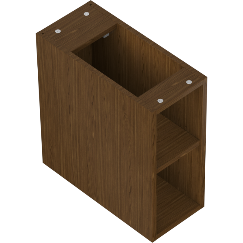 Mexen Box-A armoire ouverte avec étagère 20 cm, noyer - 91AX2-0200-470-0-86