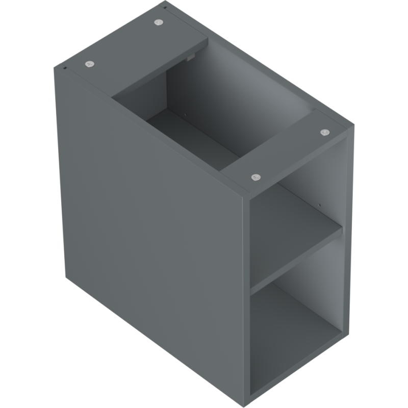Mexen Box-A armoire ouverte avec étagère 25 cm, graphite mat - 91AX2-0250-470-0-66