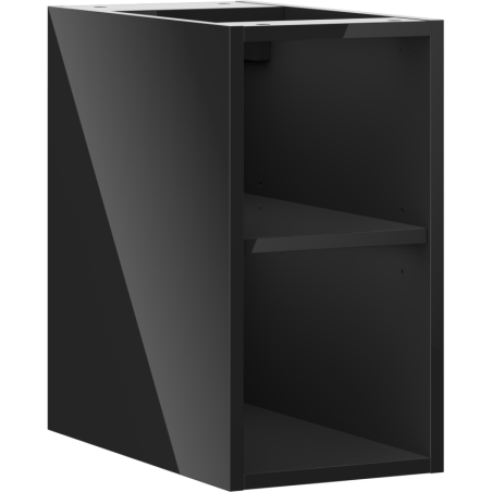 Mexen Box-A armoire ouverte avec étagère 25 cm, noir brillant - 91AX2-0250-470-0-70