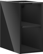 Mexen Box-A armoire ouverte avec étagère 25 cm, noir brillant - 91AX2-0250-470-0-70