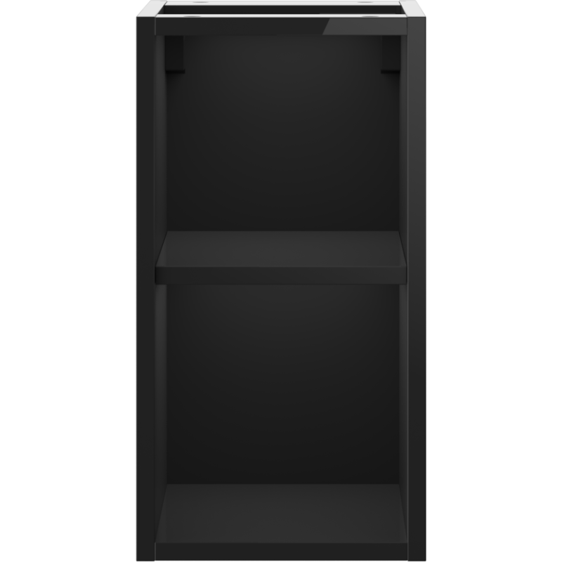 Mexen Box-A armoire ouverte avec étagère 25 cm, noir brillant - 91AX2-0250-470-0-70