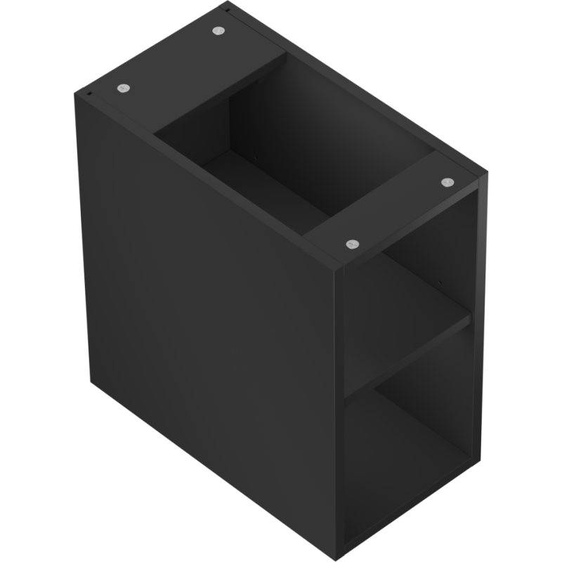 Mexen Box-A armoire ouverte avec étagère 25 cm, noir mat - 91AX2-0250-470-0-71