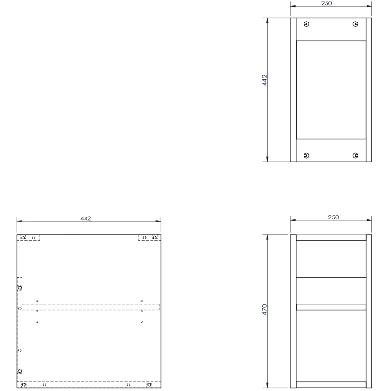 Mexen Box-A armoire ouverte avec étagère 25 cm, chêne - 91AX2-0250-470-0-81