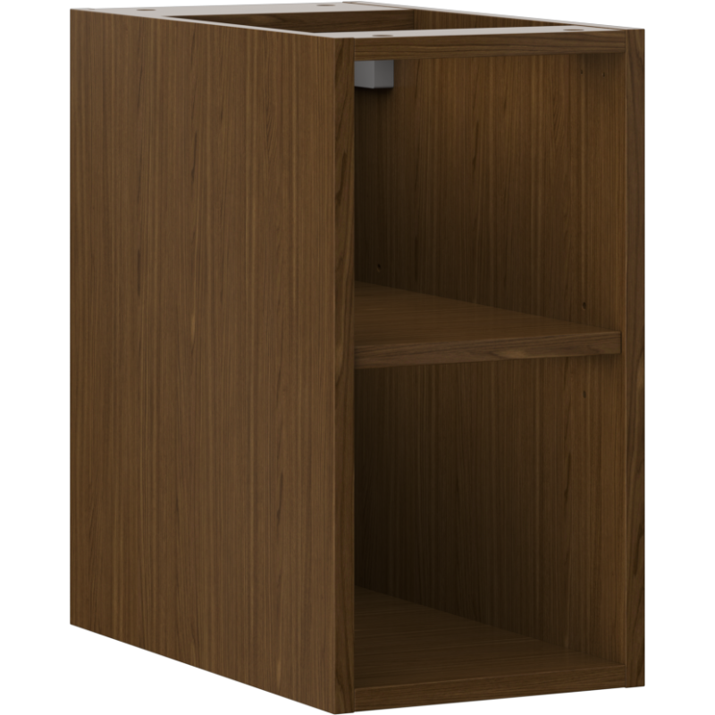Mexen Box-A armoire ouverte avec étagère 25 cm, noyer - 91AX2-0250-470-0-86