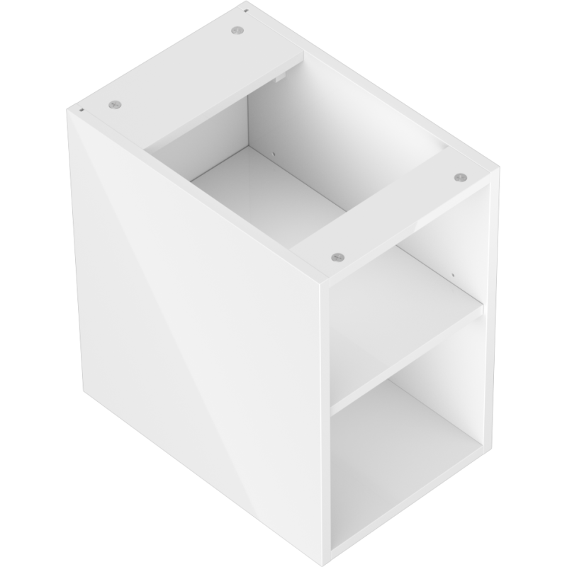 Mexen Box-A armoire ouverte avec étagère 30 cm, blanc brillant - 91AX2-0300-470-0-00