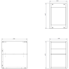 Mexen Box-A armoire ouverte avec étagère 30 cm, blanc brillant - 91AX2-0300-470-0-00