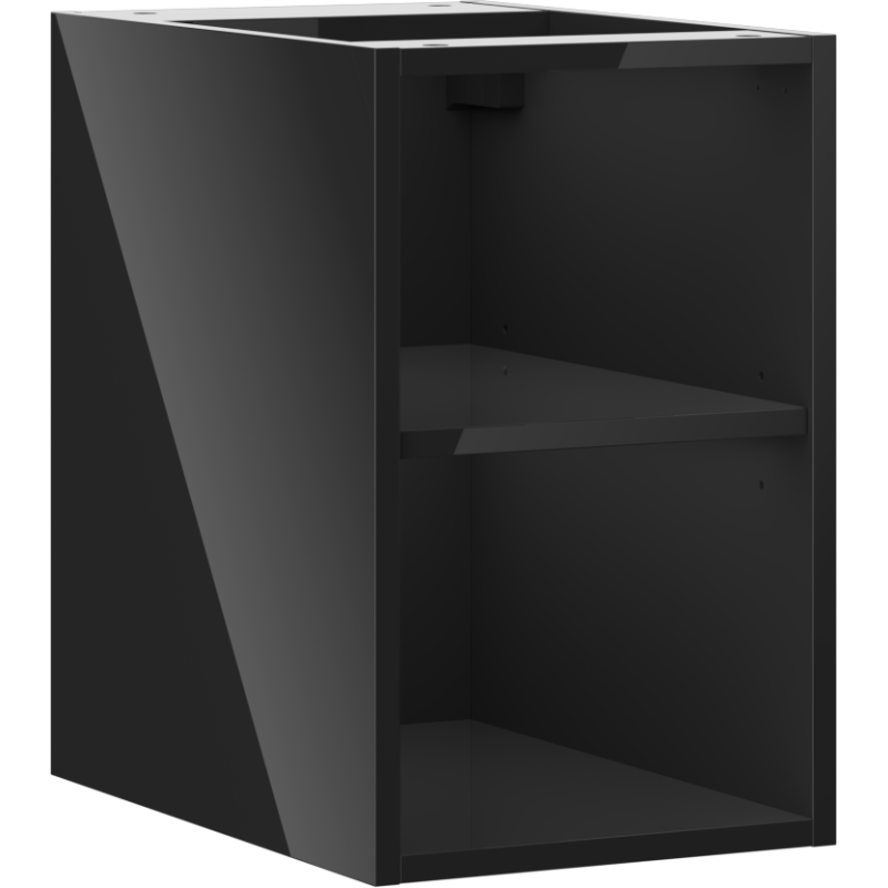 Mexen Box-A armoire ouverte avec étagère 30 cm, noir brillant - 91AX2-0300-470-0-70