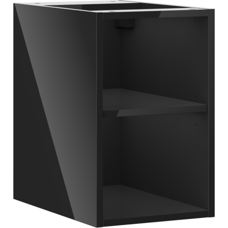 Mexen Box-A armoire ouverte avec étagère 30 cm, noir brillant - 91AX2-0300-470-0-70