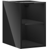Mexen Box-A placard ouvert avec une étagère 30 cm, noir brillant - 91AX2-0300-470-0-70